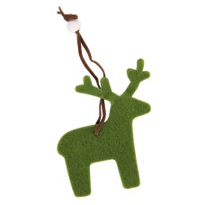 Украшение на елку "Олень", 9х9х0,3см, фетр, шелкография Украшение на елку "Олень", 9х9х0,3см, фетр, шелкография