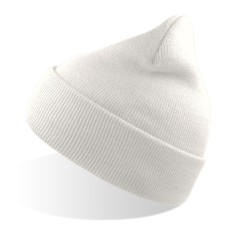 Шапка вязаная двойная Wind-S, белый, 100% переработанный полиэстер Шапка вязаная двойная Wind-S, белый, 100% переработанный полиэстер