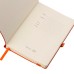 Бизнес-блокнот GRACY, 130х210 мм, оранжев., кремовая бумага, гибкая обложка, в линейку, на резинке Бизнес-блокнот GRACY, 130х210 мм, оранжев., кремовая бумага, гибкая обложка, в линейку, на резинке