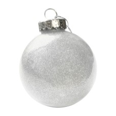 Шар новогодний FLICKER, диаметр 8 см., пластик, белый Шар новогодний FLICKER, диаметр 8 см., пластик, белый
