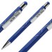 Ручка шариковая FACTOR TOUCH со стилусом, синий/серебро, металл, пластик, софт-покрытие