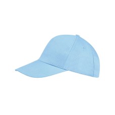 Бейсболка "BUZZ", 5 клиньев, застежка на липучке, светло-голубой, 100% хлопок, плотность 150 г/м2 Бейсболка "BUZZ", 5 клиньев, застежка на липучке, светло-голубой, 100% хлопок, плотность 150 г/м2
