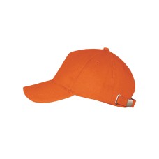 Бейсболка "LONG BEACH", 5 клиньев, метал. застежка, оранжевый, 100% хлопок, плотность 260 г/м2 Бейсболка "LONG BEACH", 5 клиньев, метал. застежка, оранжевый, 100% хлопок, плотность 260 г/м2