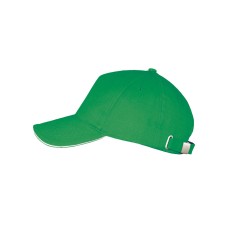 Бейсболка "LONG BEACH", 5 клиньев, метал. застежка, я.зеленый/белый, 100% хлопок, плотность 260 г/м2 Бейсболка "LONG BEACH", 5 клиньев, метал. застежка, я.зеленый/белый, 100% хлопок, плотность 260 г/м2