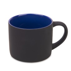 Кружка YASNA с покрытием SOFT-TOUCH, черный с синим, 310 мл, фарфор Кружка YASNA с покрытием SOFT-TOUCH, черный с синим, 310 мл, фарфор