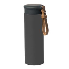 Термос вакуумный STRIPE, темно-серый, нержавеющая сталь, 450 мл Термос вакуумный STRIPE, темно-серый, нержавеющая сталь, 450 мл