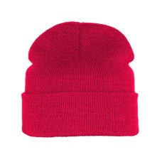 Шапка вязаная двойная "Essential", с отворотом, красный,100% акрил Шапка вязаная двойная "Essential", с отворотом, красный,100% акрил