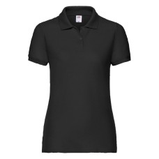 Поло "Lady-Fit 65/35 Polo", черный_М, 65% п/э, 35% х/б, 180 г/м2