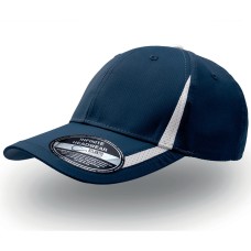 Бейсболка "JOGGING", 6 клиньев, застежка на липучке, темно-синий с белой полоской, 100% полиэстер, Бейсболка "JOGGING", 6 клиньев, застежка на липучке, темно-синий с белой полоской, 100% полиэстер,