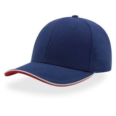 Бейсболка "PIPING SANDWICH", 6 клиньев, металлическая застежка, синий, 100% хлопок, 320 г/м2 Бейсболка "PIPING SANDWICH", 6 клиньев, металлическая застежка, синий, 100% хлопок, 320 г/м2