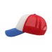 Бейсболка "RAPPER", 5 клиньев, пластиковая застежка,белый,синий, красный,100% п/э, плотность 80 г/м2 Бейсболка "RAPPER", 5 клиньев, пластиковая застежка,белый,синий, красный,100% п/э, плотность 80 г/м2