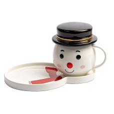 Чайная пара СНЕГОВИК с крышкой, 380мл, фарфор Чайная пара СНЕГОВИК с крышкой, 380мл, фарфор