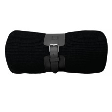 Плед  "Belt", чёрный, 130 х 180 см, 100% акрил, с поясом