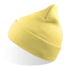 Шапка вязаная двойная Wind-S, светло-жёлтый, 100% переработанный полиэстер Шапка вязаная двойная Wind-S, светло-жёлтый, 100% переработанный полиэстер