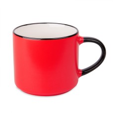 Кружка MARINA, матовая, красный с черным, 450мл, фарфор Кружка MARINA, матовая, красный с черным, 450мл, фарфор