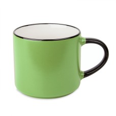 Кружка MARINA, матовая, зеленый с черным, 450мл, фарфор Кружка MARINA, матовая, зеленый с черным, 450мл, фарфор
