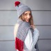 Вязаный комплект шарф и шапка GoSnow, меланж c фурнитурой, красный, 70% акрил,30% шерсть Вязаный комплект шарф и шапка GoSnow, меланж c фурнитурой, красный, 70% акрил,30% шерсть