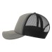 Бейсболка "RAPPER-S", 5 клиньев, пласт. заст, т.-серый/чёрный,100% переработанный полиэстер, 80 г/м2