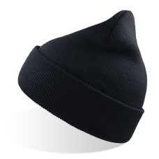 Шапка вязаная двойная Wind-S, тёмно-синий, 100% переработанный полиэстер Шапка вязаная двойная Wind-S, тёмно-синий, 100% переработанный полиэстер
