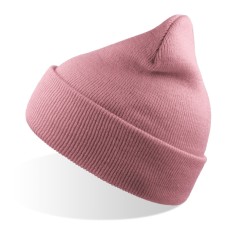 Шапка вязаная двойная Wind-S, светло-розовый, 100% переработанный полиэстер Шапка вязаная двойная Wind-S, светло-розовый, 100% переработанный полиэстер