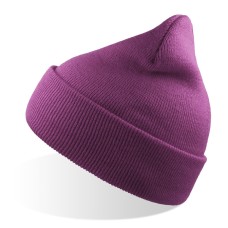 Шапка вязаная двойная Wind-S, пурпурный, 100% переработанный полиэстер Шапка вязаная двойная Wind-S, пурпурный, 100% переработанный полиэстер