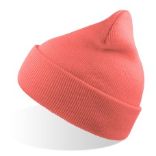 Шапка вязаная двойная Wind-S, коралловый, 100% переработанный полиэстер Шапка вязаная двойная Wind-S, коралловый, 100% переработанный полиэстер
