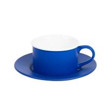 Чайная пара ICE CREAM, синий с белым кантом, 200 мл, фарфор Чайная пара ICE CREAM, синий с белым кантом, 200 мл, фарфор