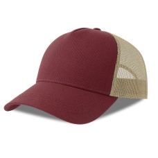 Бейсболка RAPPER COTTON-S, п. заст, 5 клин, бордовый/бежевый, 100% хлопок/100% полиэстер, 280 г/м2 Бейсболка RAPPER COTTON-S, п. заст, 5 клин, бордовый/бежевый, 100% хлопок/100% полиэстер, 280 г/м2