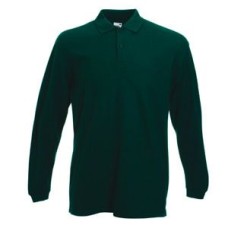 Поло "Long Sleeve Polo", темно-зеленый_XL, 100% х/б, 180 г/м2 Поло "Long Sleeve Polo", темно-зеленый_XL, 100% х/б, 180 г/м2