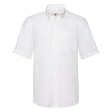 Рубашка "Short Sleeve Oxford Shirt", белый_S, 70% х/б, 30% п/э, 130 г/м2 Рубашка "Short Sleeve Oxford Shirt", белый_S, 70% х/б, 30% п/э, 130 г/м2