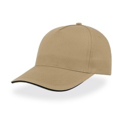 Бейсболка "START FIVE SANDWICH", 5 клиньев, застежка на липучке, бежевый, 100% хлопок, 160 г/м2 Бейсболка "START FIVE SANDWICH", 5 клиньев, застежка на липучке, бежевый, 100% хлопок, 160 г/м2