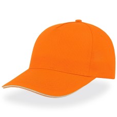 Бейсболка "START FIVE SANDWICH ", 5 клиньев, застежка на липучке, оранжевый, 100% хлопок, 160 г/м2 Бейсболка "START FIVE SANDWICH ", 5 клиньев, застежка на липучке, оранжевый, 100% хлопок, 160 г/м2