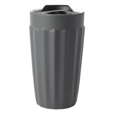 Стакан ZODIAC с крышкой, темно-серый, 345мл, D=8,5см,H=15,5см, тонкая керамика Стакан ZODIAC с крышкой, темно-серый, 345мл, D=8,5см,H=15,5см, тонкая керамика