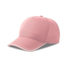 Бейсболка RECY FIVE PIPING, 5 клиньев, застежка-липучка, розовый/белый, 100% полиэстер, 220 г/м2 Бейсболка RECY FIVE PIPING, 5 клиньев, застежка-липучка, розовый/белый, 100% полиэстер, 220 г/м2