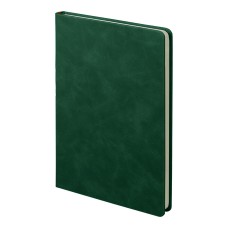 Ежедневник недатированный Muse, зеленый, А5, с декоративной коричневой полосой, блок в линейку Ежедневник недатированный Muse, зеленый, А5, с декоративной коричневой полосой, блок в линейку