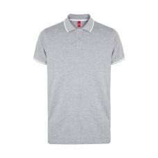 Рубашка-поло мужская SPECTRUM, к/р, св.-сер. меланж/бел, L, 100% хлопок, плотность 195 г/м2 Рубашка-поло мужская SPECTRUM, к/р, св.-сер. меланж/бел, L, 100% хлопок, плотность 195 г/м2