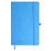 Бизнес-блокнот "Justy", 130*210 мм, светло-голубой, твердая обложка,  резинка 7 мм, блок-линейка