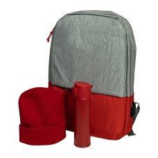 Набор подарочный MYWAY: шапка, термос, рюкзак, красный Набор подарочный MYWAY: шапка, термос, рюкзак, красный