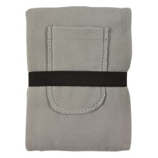 Плед "Уютный" с карманами для ног, серый, 130x150см, 260 гр. вышивка Плед "Уютный" с карманами для ног, серый, 130x150см, 260 гр. вышивка