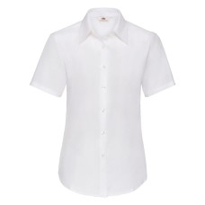 Рубашка "Lady-Fit Short Sleeve Oxford Shirt", белый_S, 70% х/б, 30% п/э, 130 г/м2 Рубашка "Lady-Fit Short Sleeve Oxford Shirt", белый_S, 70% х/б, 30% п/э, 130 г/м2