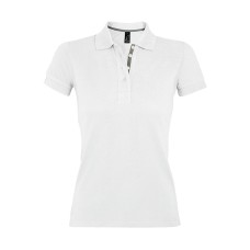Поло "Portland Women", белый, серый_2XL, 100% х/б, 200г/м2