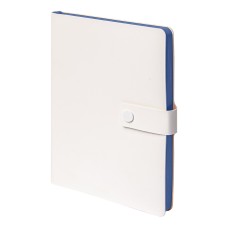 Ежедневник недатированный Stellar, А5, белый, кремовый блок в линейку, с темно-синим обрезом Ежедневник недатированный Stellar, А5, белый, кремовый блок в линейку, с темно-синим обрезом