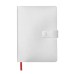 Ежедневник недатированный Stellar, А5, белый, кремовый блок в линейку, с красным обрезом Ежедневник недатированный Stellar, А5, белый, кремовый блок в линейку, с красным обрезом