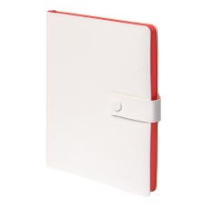Ежедневник недатированный Stellar, А5, белый, кремовый блок в линейку, с красным обрезом Ежедневник недатированный Stellar, А5, белый, кремовый блок в линейку, с красным обрезом