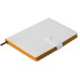 Ежедневник недатированный Stellar, А5, белый, кремовый блок в линейку, с оранжевым обрезом Ежедневник недатированный Stellar, А5, белый, кремовый блок в линейку, с оранжевым обрезом