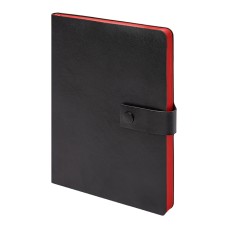 Ежедневник недатированный Stellar, А5, черный, кремовый блок в линейку, с красным обрезом Ежедневник недатированный Stellar, А5, черный, кремовый блок в линейку, с красным обрезом